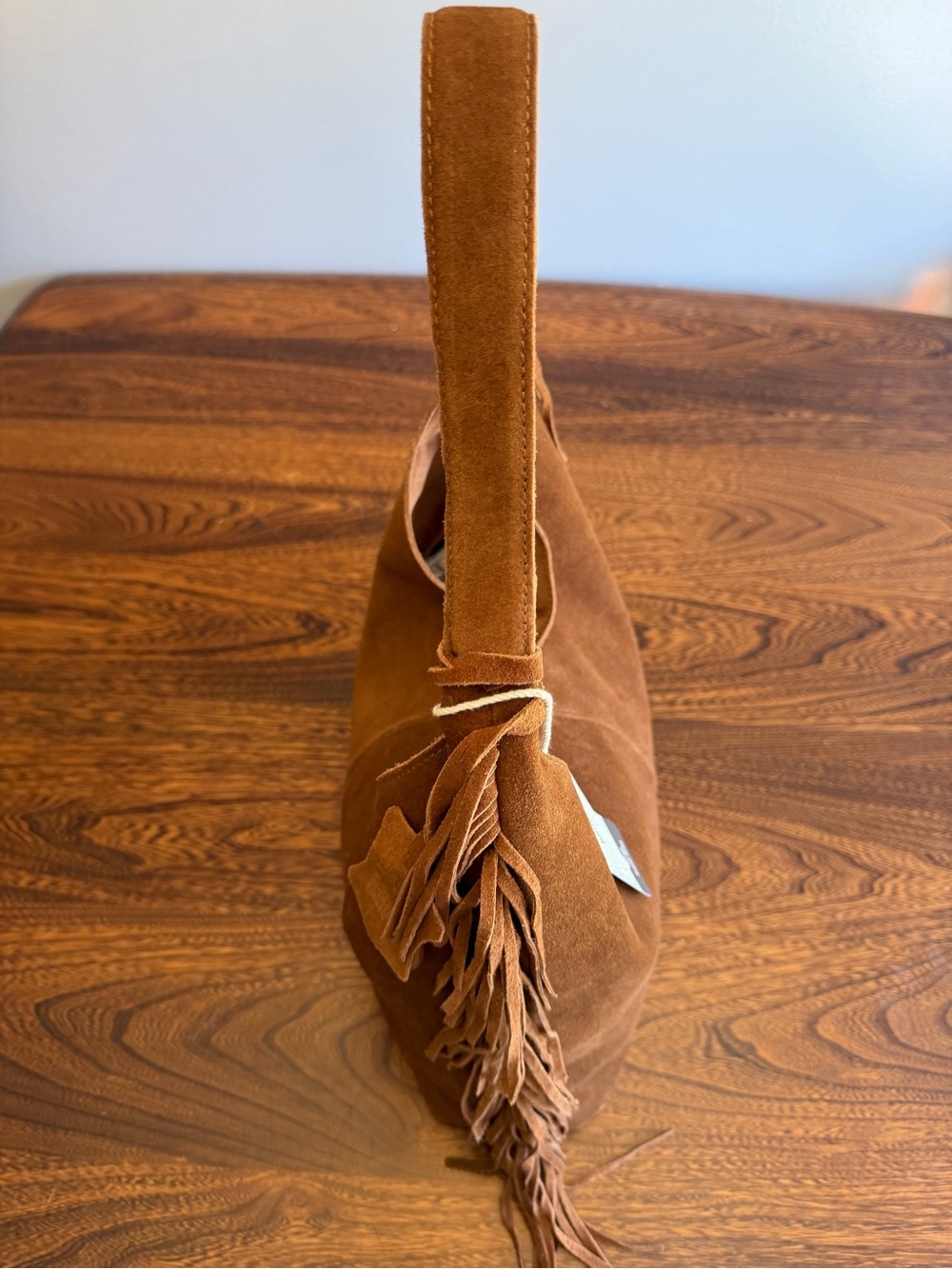 Haute Hippie Suede Fringe Hobo in Cognac Brown - Picture 10 of 12